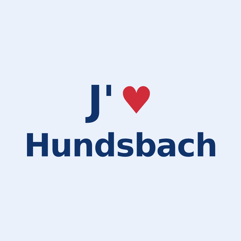 Sticker personnalisé Hundsbach — design J'aime Hundsbach
