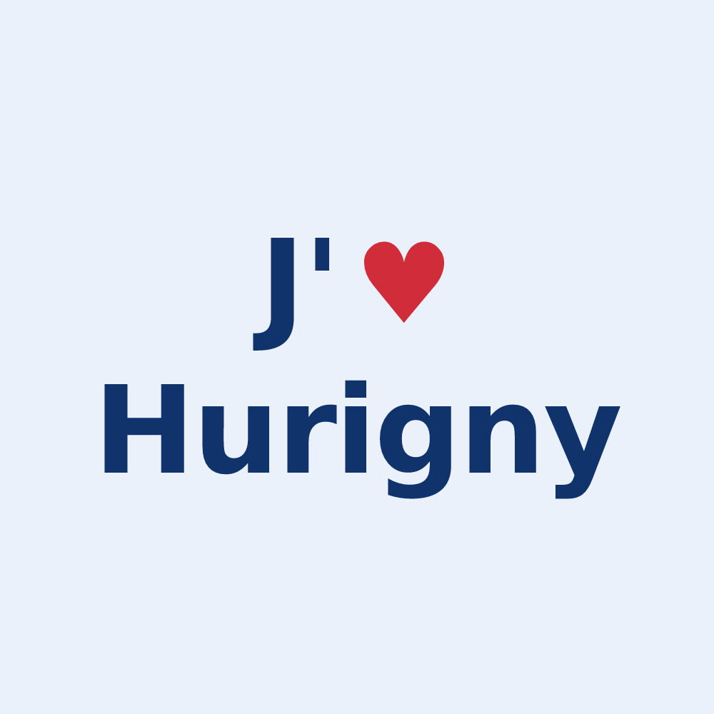 Sticker personnalisé Hurigny — design J'aime Hurigny
