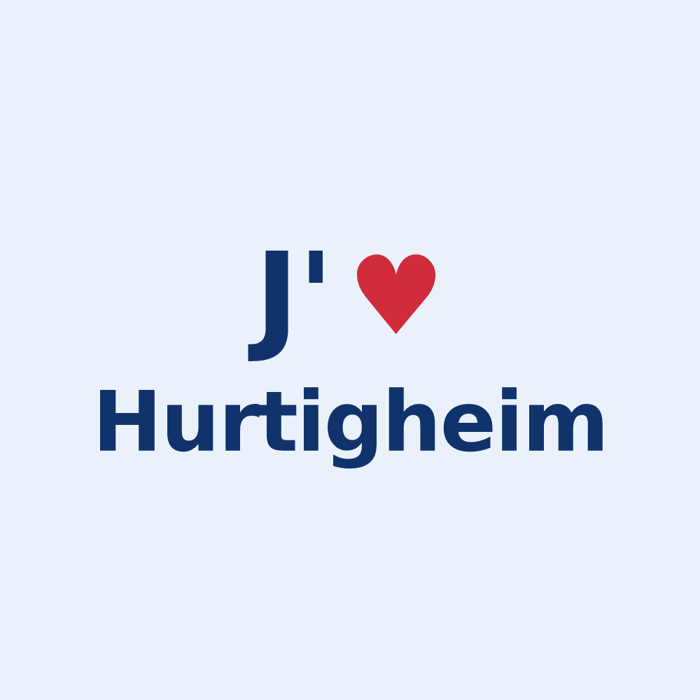 Sticker personnalisé Hurtigheim — design J'aime Hurtigheim