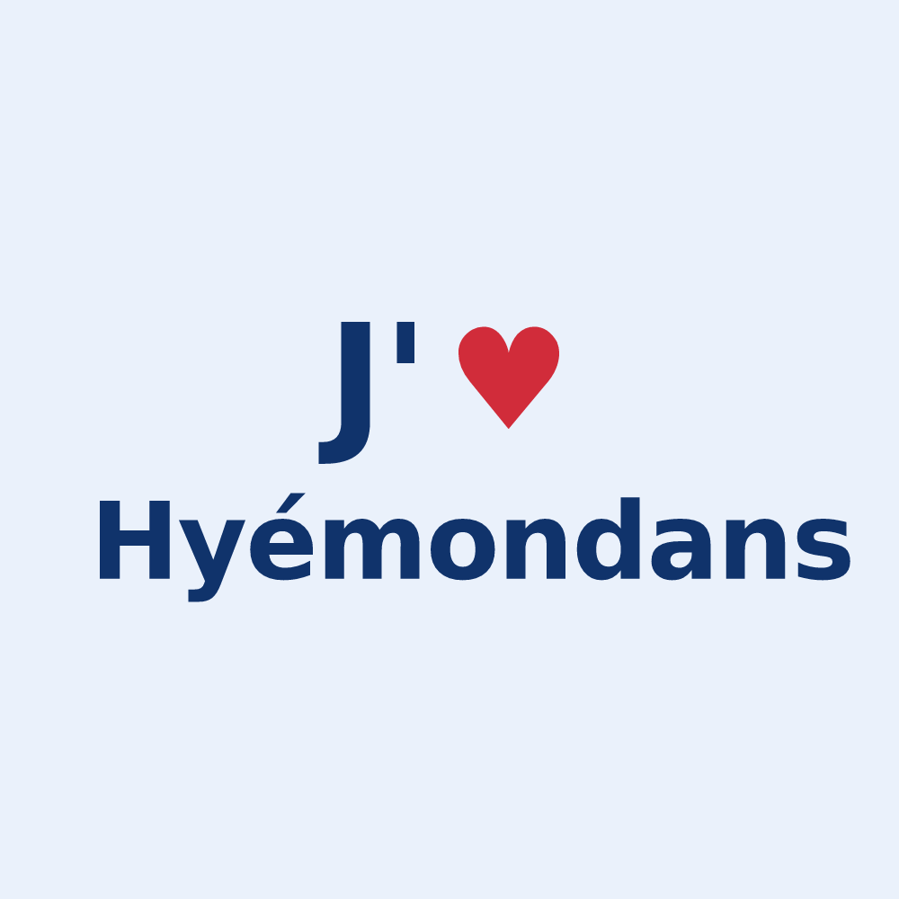 Sticker personnalisé Hyémondans — design J'aime Hyémondans