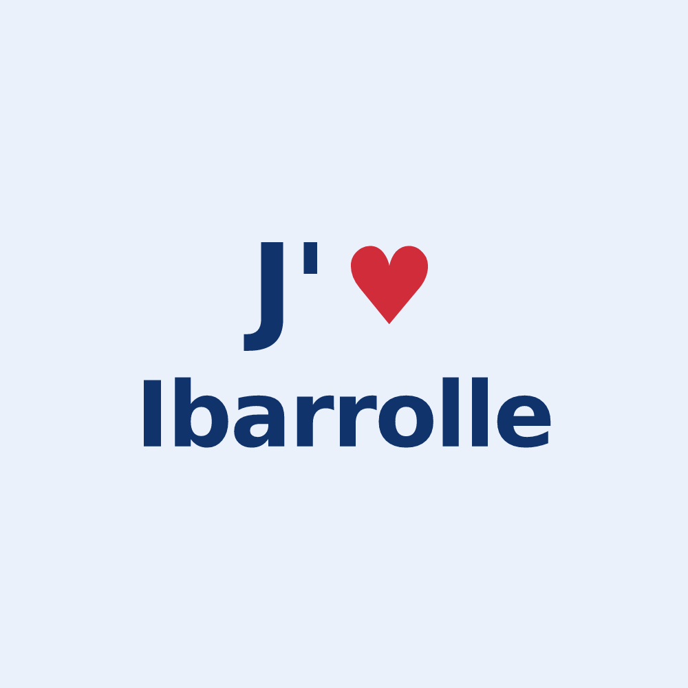 Sticker personnalisé Ibarrolle — design J'aime Ibarrolle