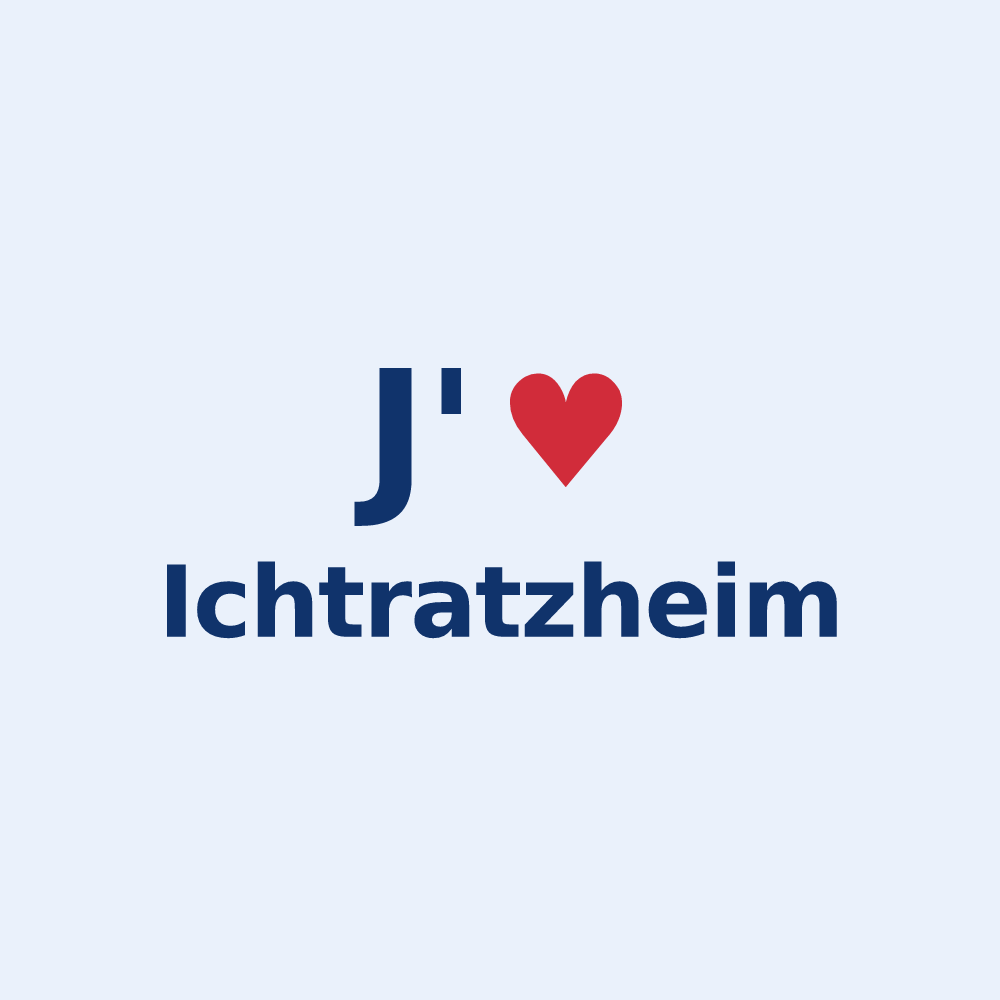 Sticker personnalisé Ichtratzheim — design J'aime Ichtratzheim
