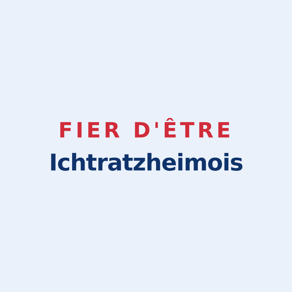 Sticker « Fier d'être Ichtratzheimois » — design pour Ichtratzheim