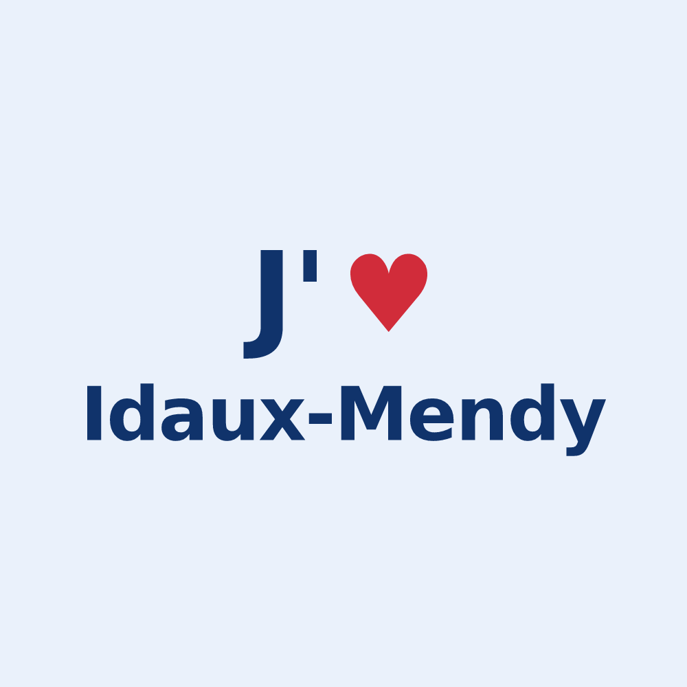 Sticker personnalisé Idaux-Mendy — design J'aime Idaux-Mendy