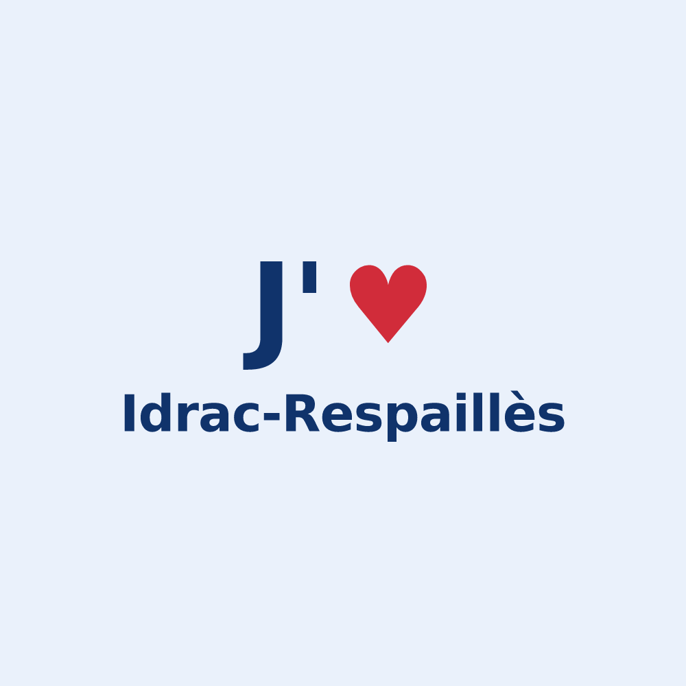 Sticker personnalisé Idrac-Respaillès — design J'aime Idrac-Respaillès