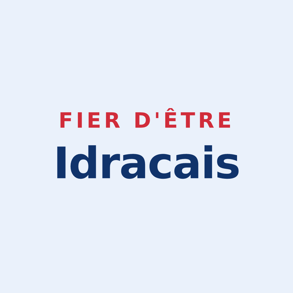 Sticker « Fier d'être Idracais » — design pour Idrac-Respaillès