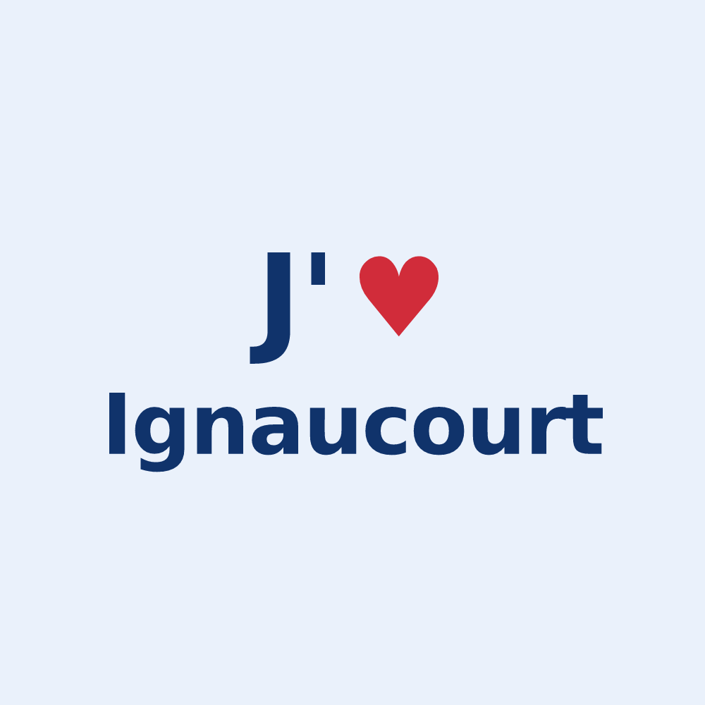 Sticker personnalisé Ignaucourt — design J'aime Ignaucourt