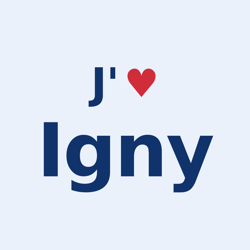 Sticker personnalisé Igny — design J'aime Igny
