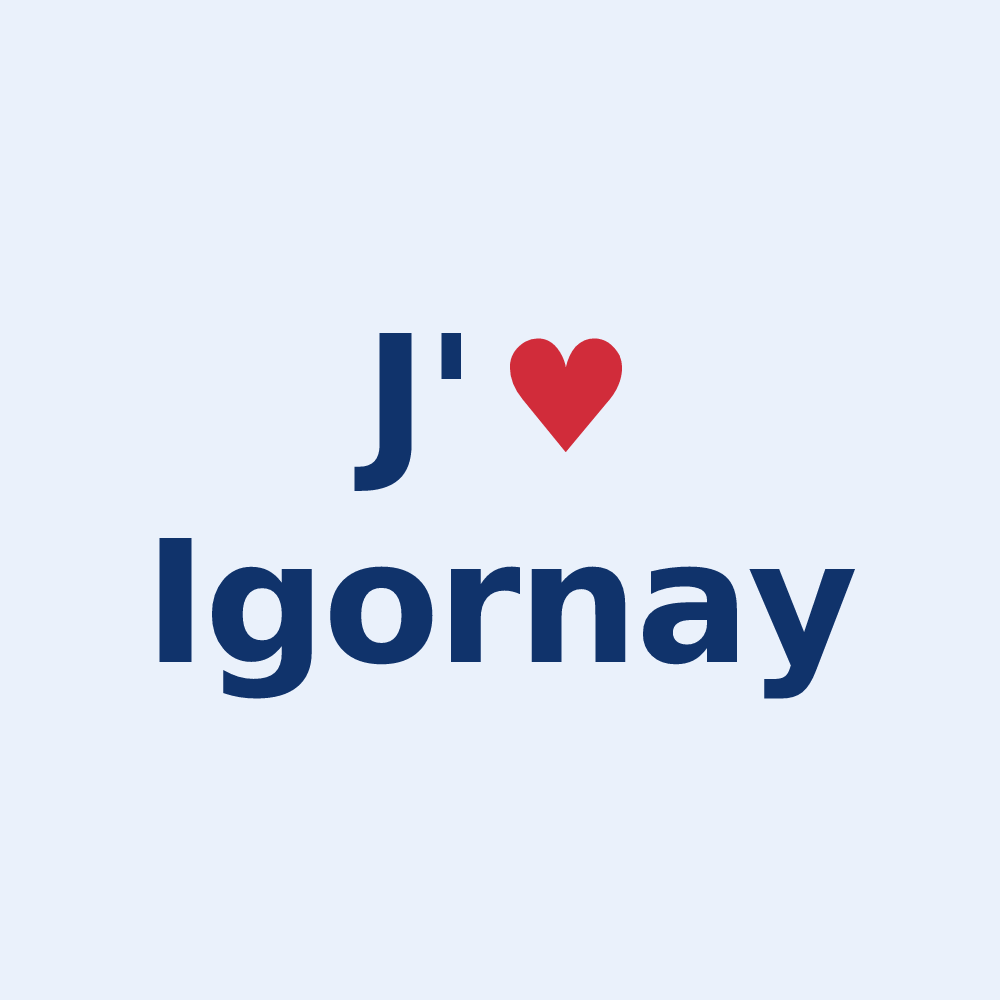 Sticker personnalisé Igornay — design J'aime Igornay