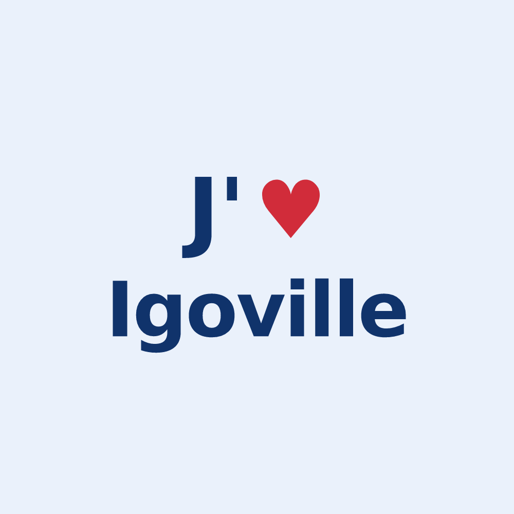 Sticker personnalisé Igoville — design J'aime Igoville