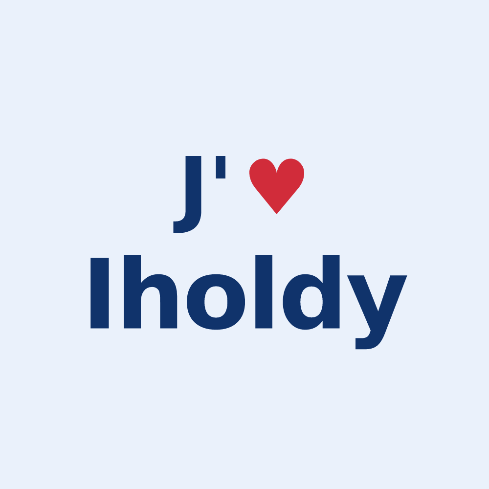 Sticker personnalisé Iholdy — design J'aime Iholdy