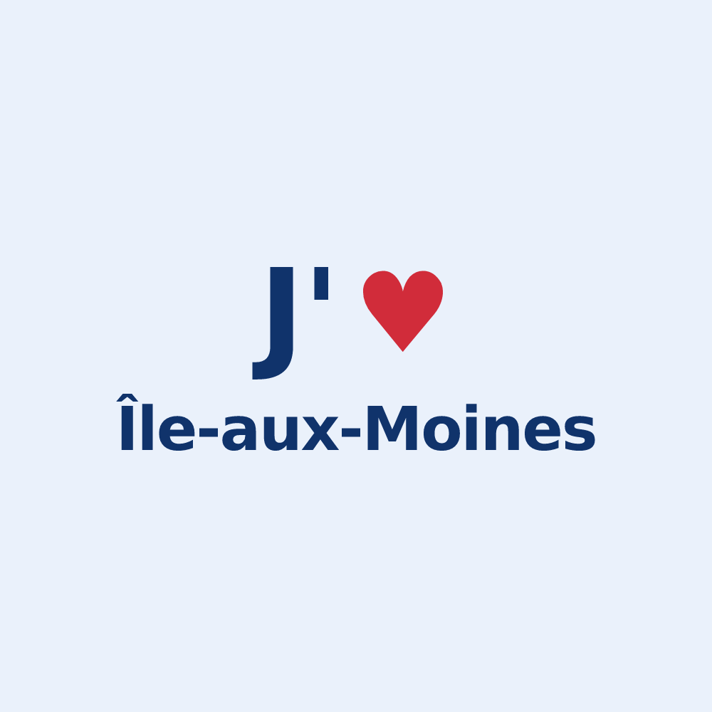 Sticker personnalisé Île-aux-Moines — design J'aime Île-aux-Moines