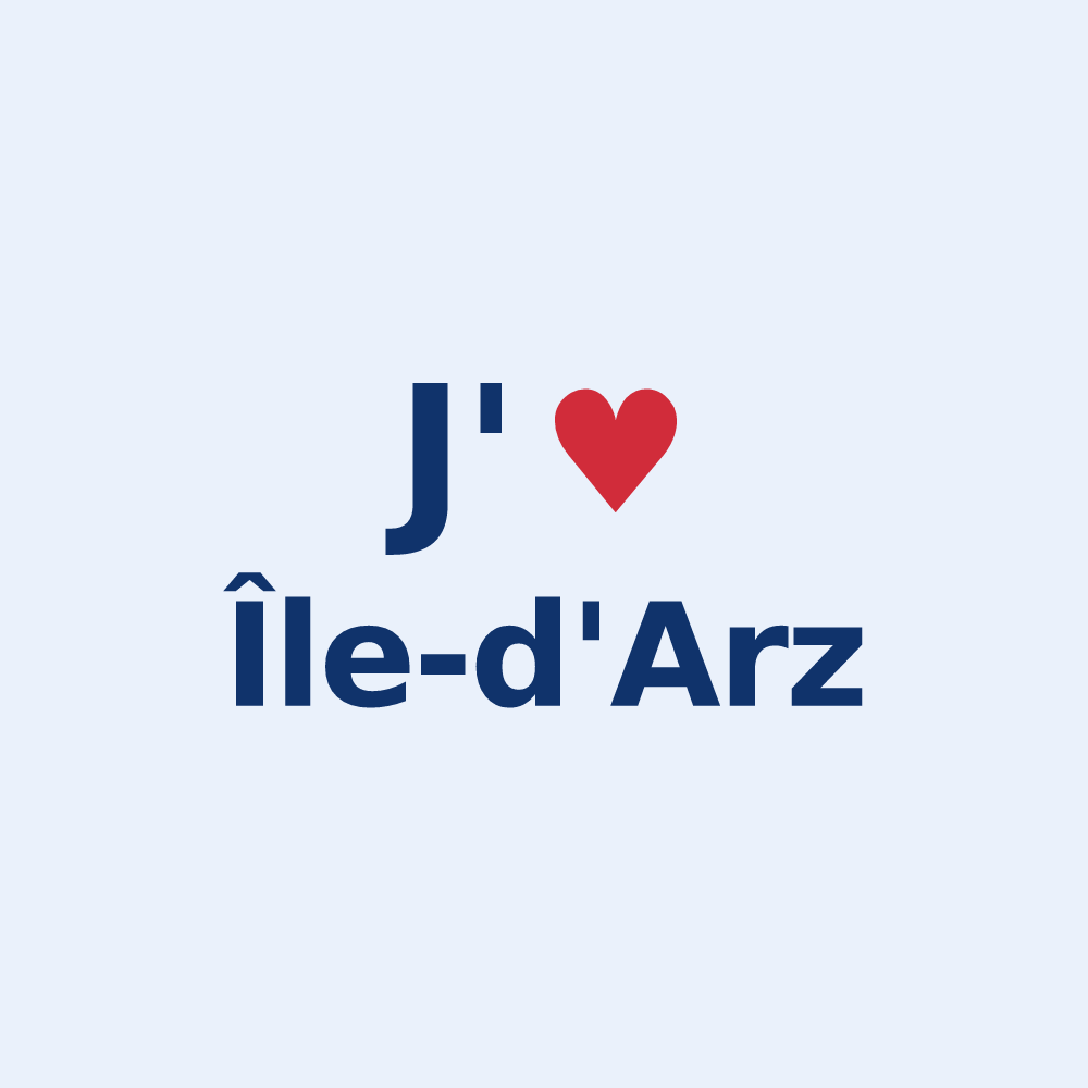 Sticker personnalisé Île-d'Arz — design J'aime Île-d'Arz