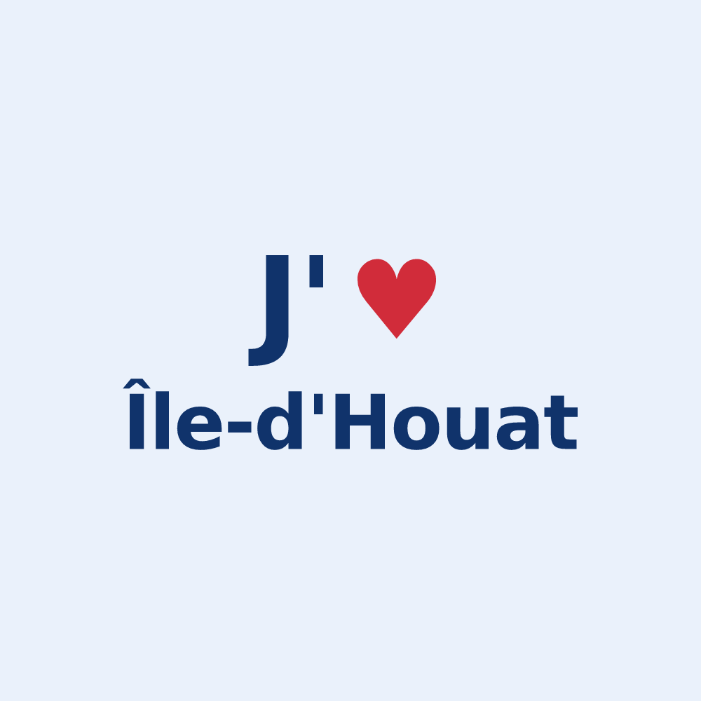 Sticker personnalisé Île-d'Houat — design J'aime Île-d'Houat