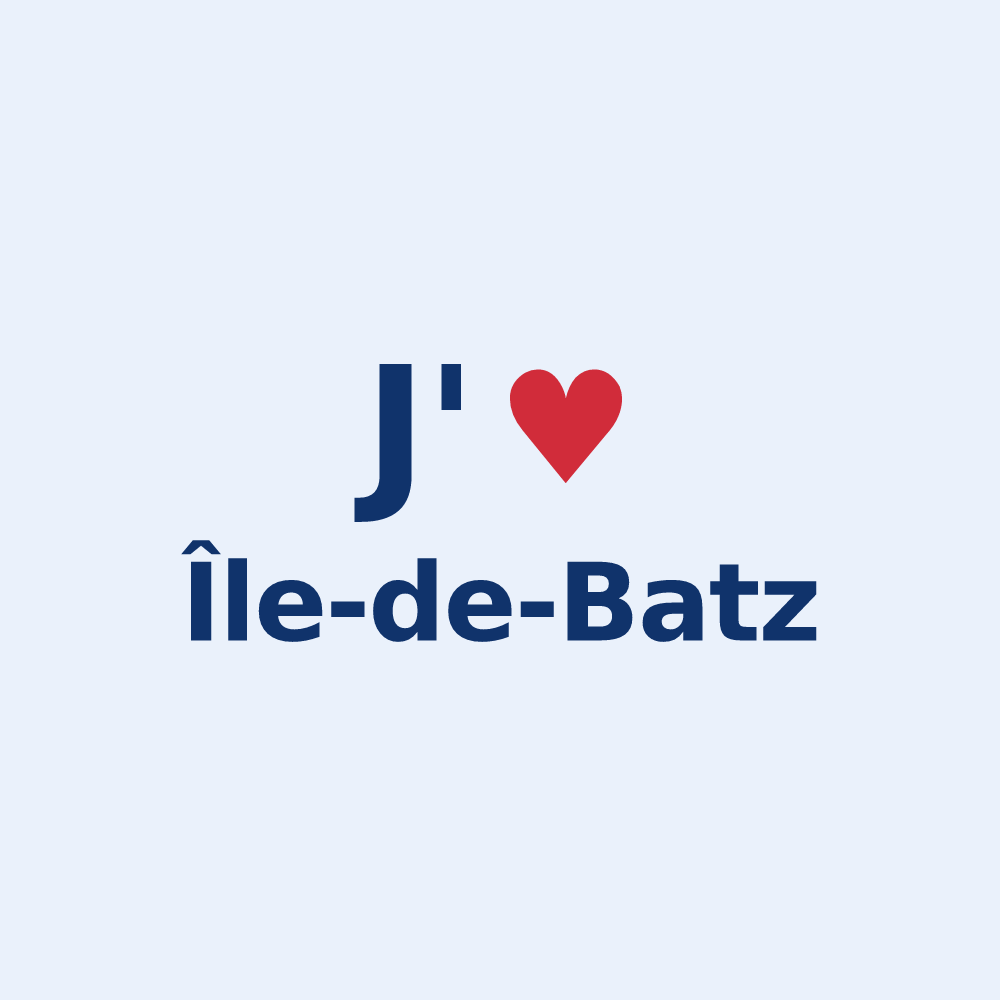 Sticker personnalisé Île-de-Batz — design J'aime Île-de-Batz