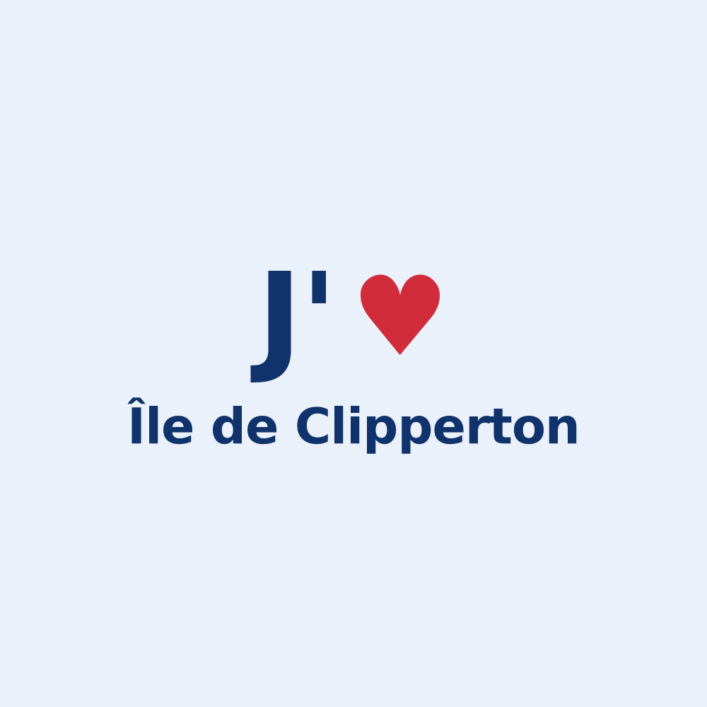 Sticker personnalisé Île de Clipperton — design J'aime Île de Clipperton
