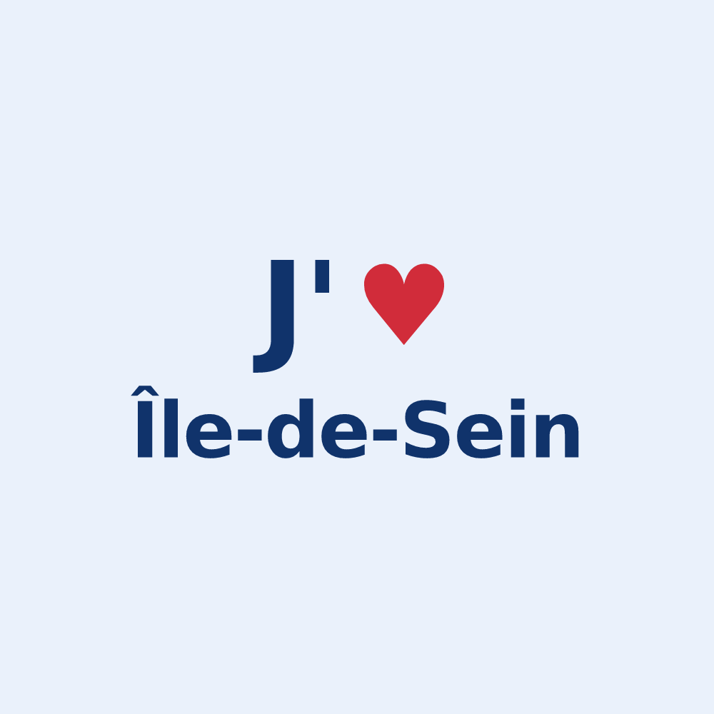 Sticker personnalisé Île-de-Sein — design J'aime Île-de-Sein