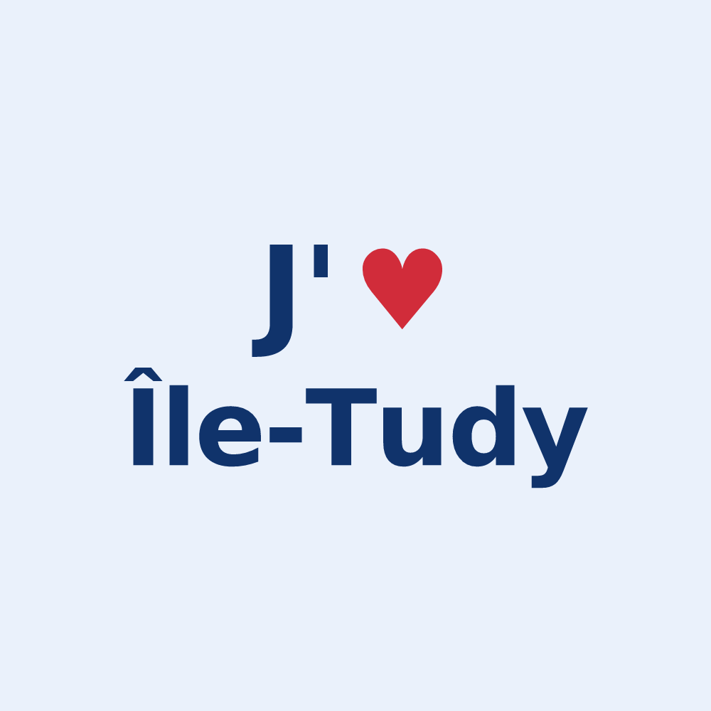 Sticker personnalisé Île-Tudy — design J'aime Île-Tudy