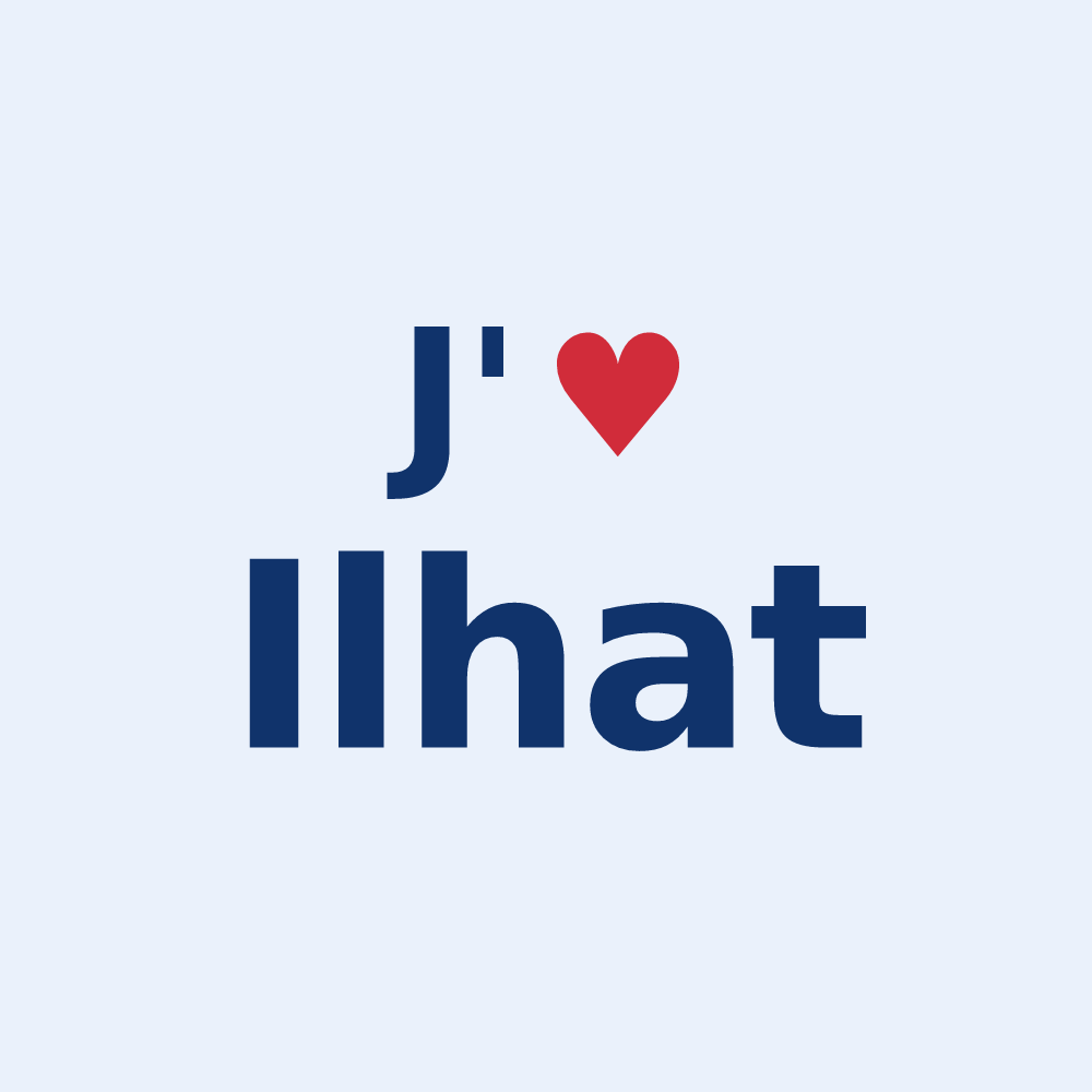 Sticker personnalisé Ilhat — design J'aime Ilhat
