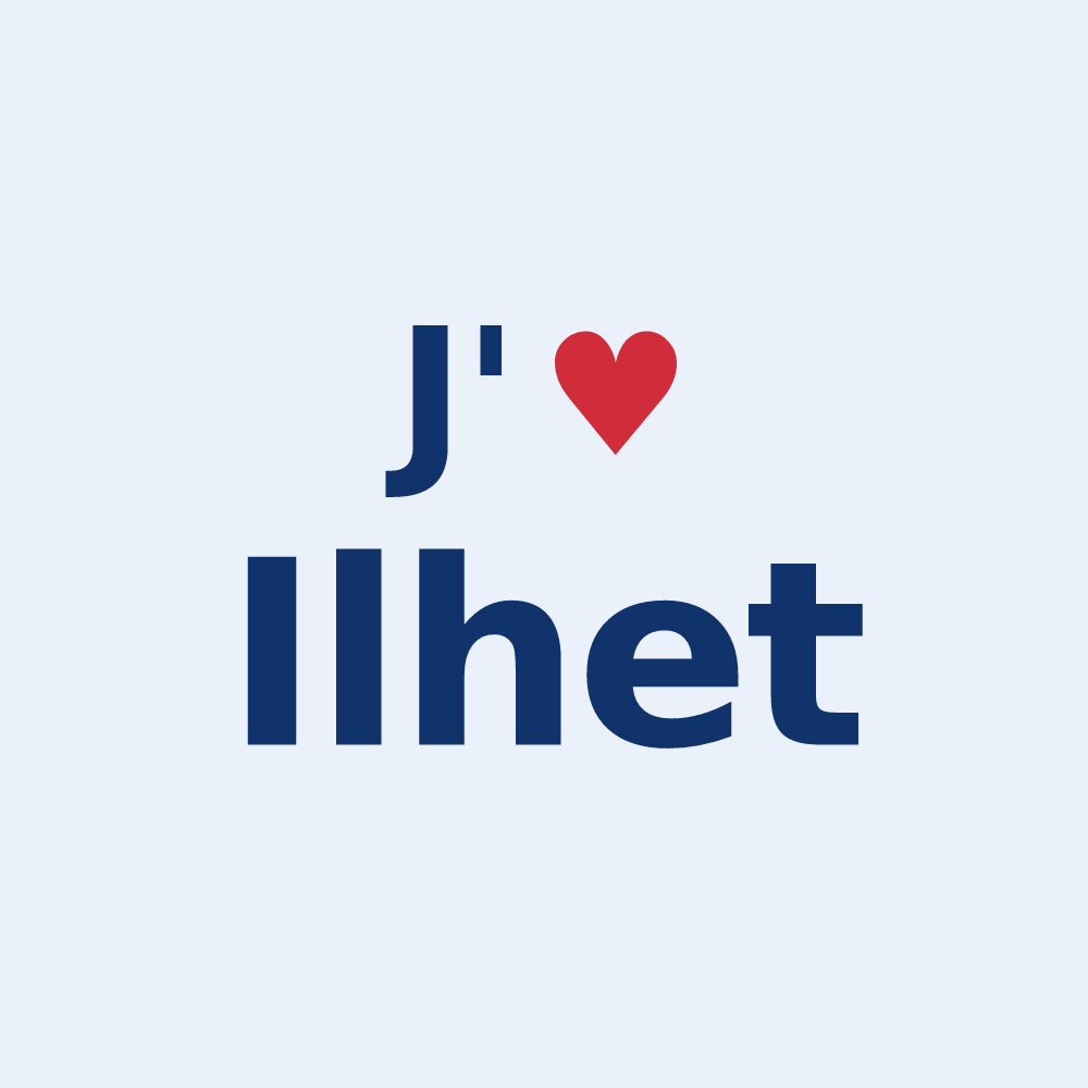 Sticker personnalisé Ilhet — design J'aime Ilhet
