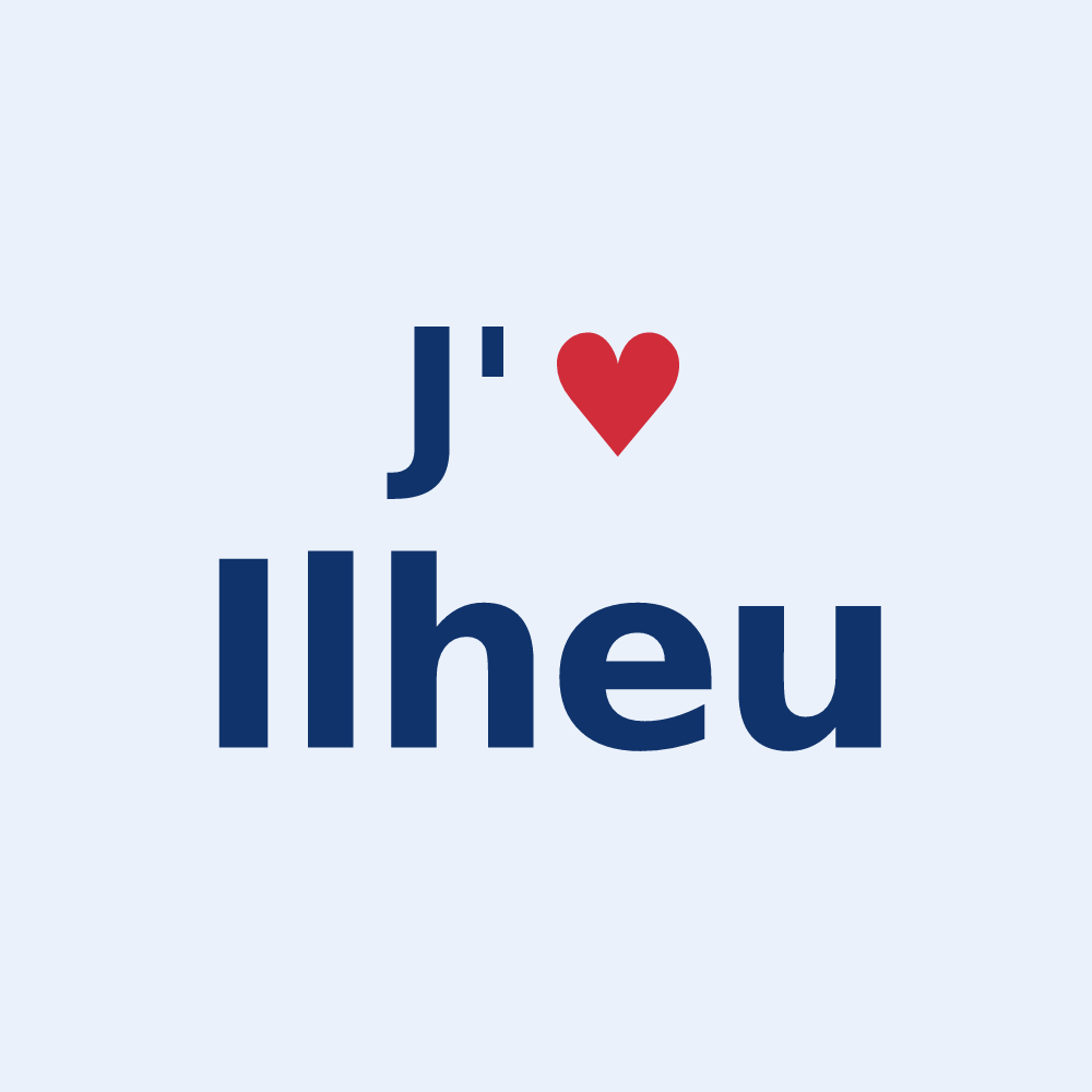 Sticker personnalisé Ilheu — design J'aime Ilheu