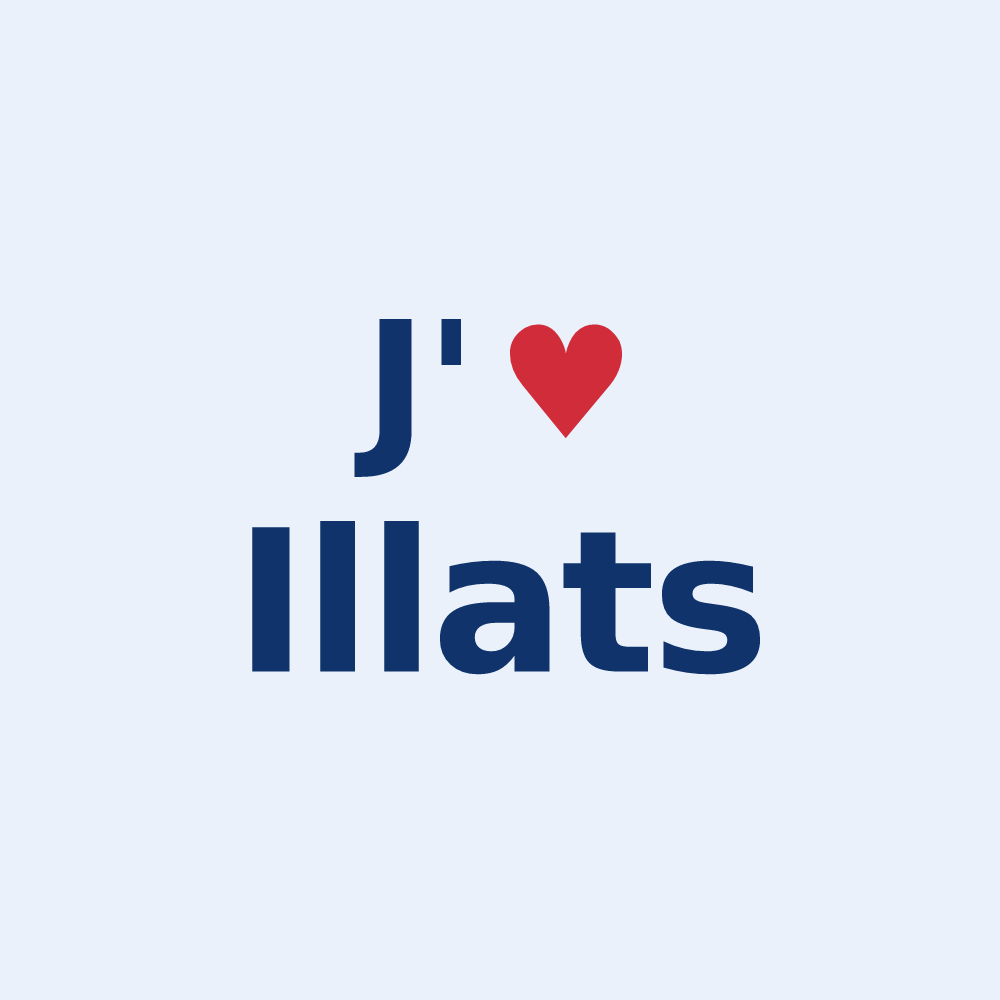 Sticker personnalisé Illats — design J'aime Illats