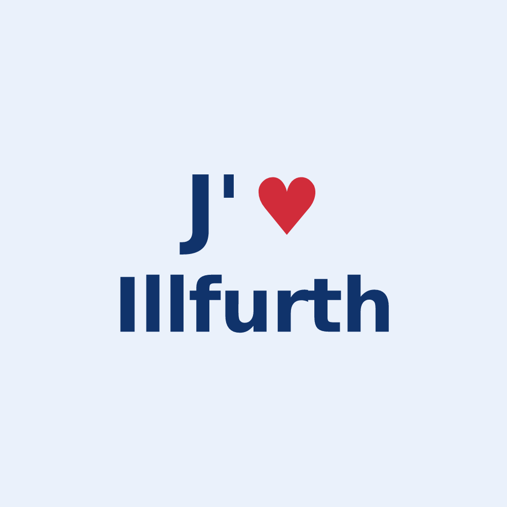 Sticker personnalisé Illfurth — design J'aime Illfurth