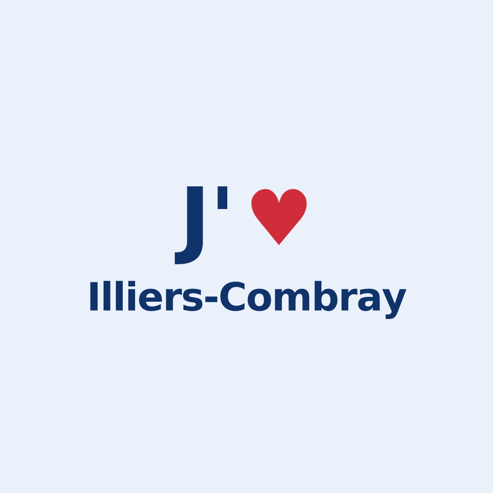 Sticker personnalisé Illiers-Combray — design J'aime Illiers-Combray