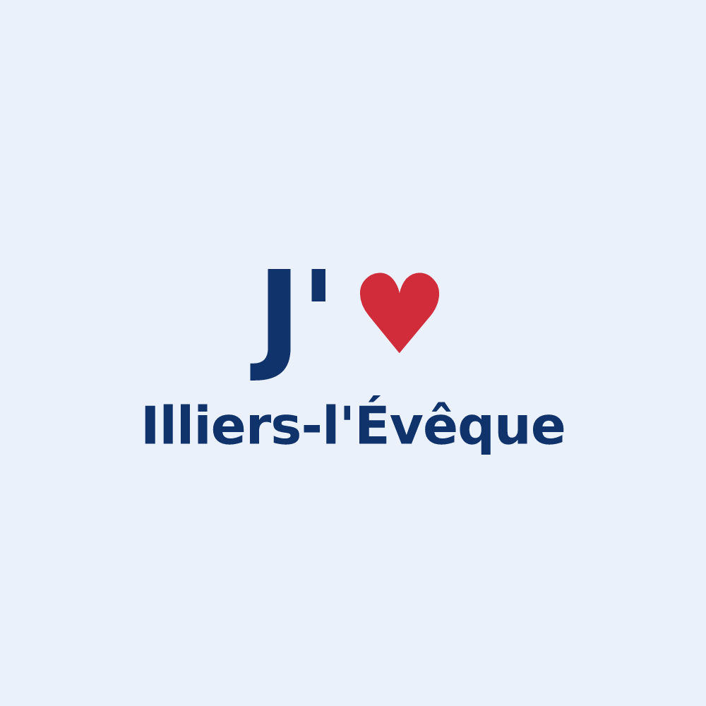 Sticker personnalisé Illiers-l'Évêque — design J'aime Illiers-l'Évêque