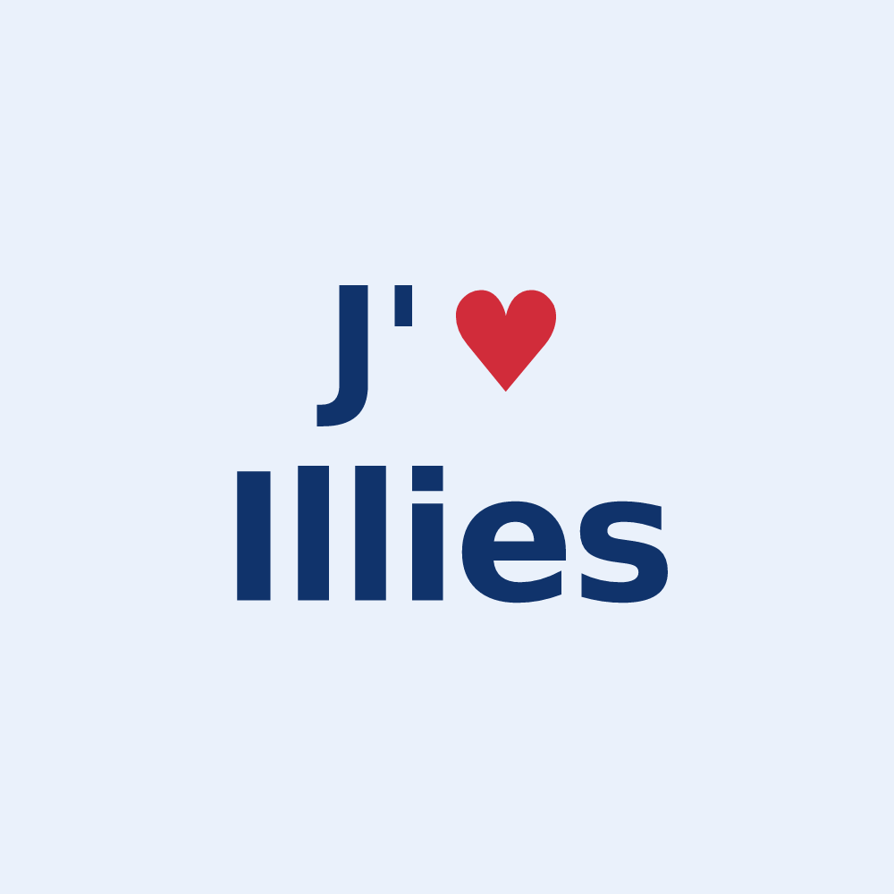 Sticker personnalisé Illies — design J'aime Illies