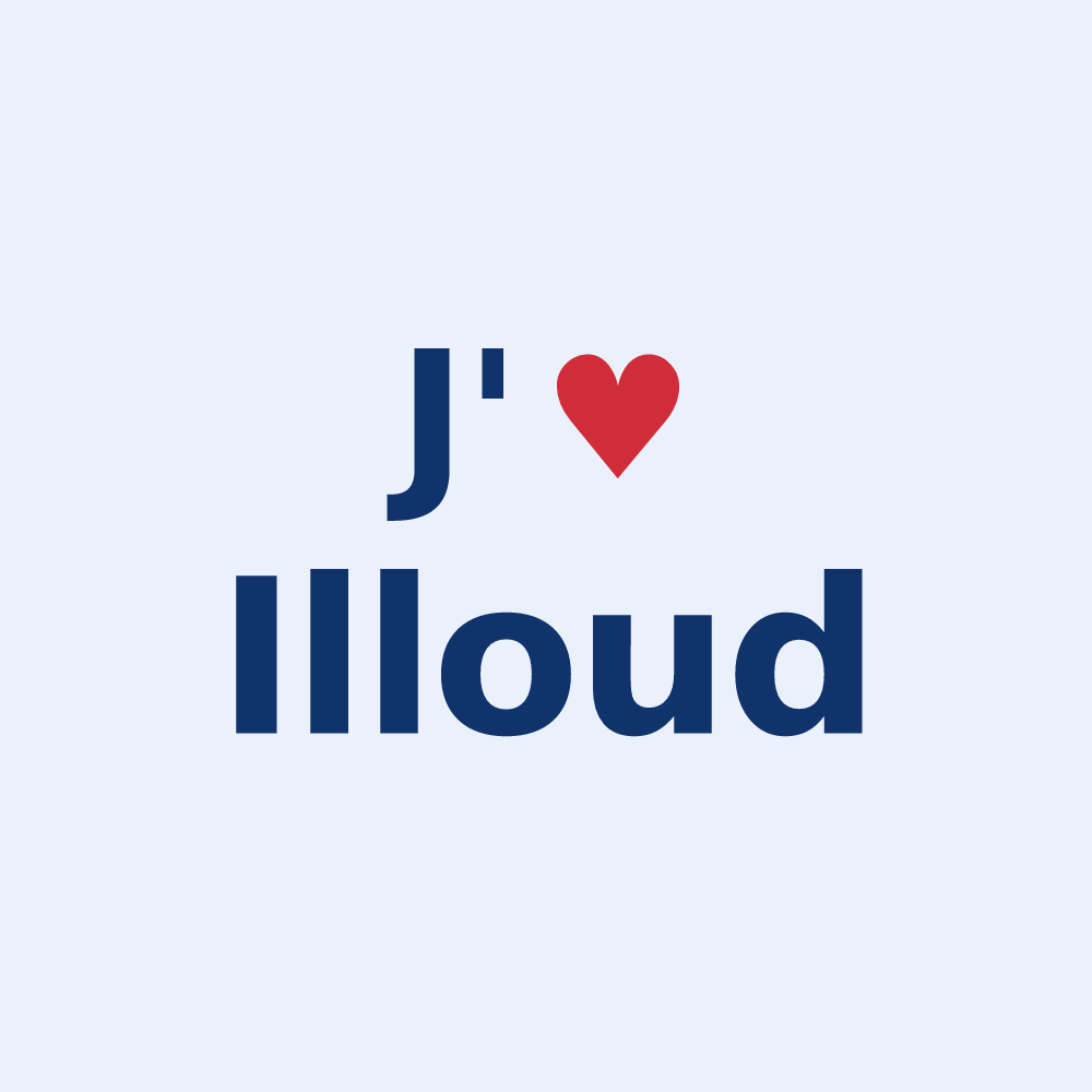 Sticker personnalisé Illoud — design J'aime Illoud