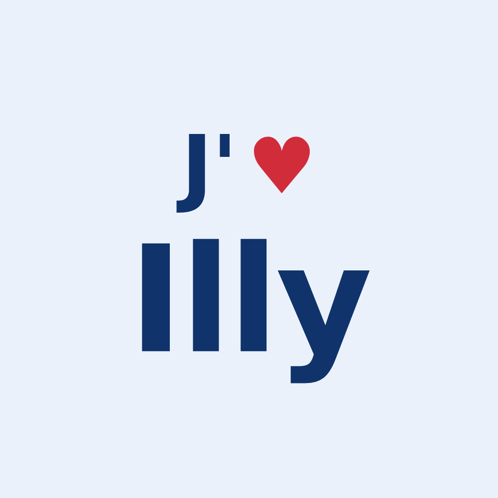 Sticker personnalisé Illy — design J'aime Illy