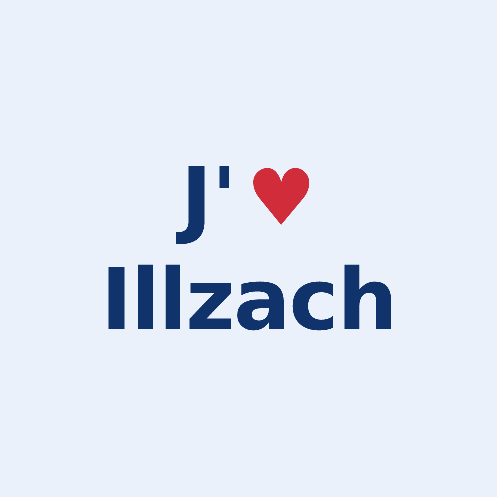 Sticker personnalisé Illzach — design J'aime Illzach