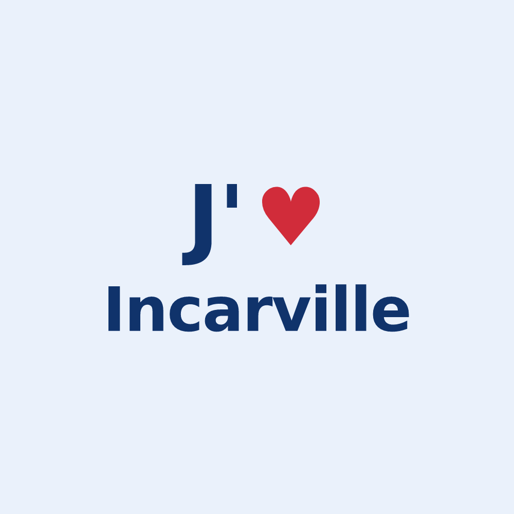 Sticker personnalisé Incarville — design J'aime Incarville
