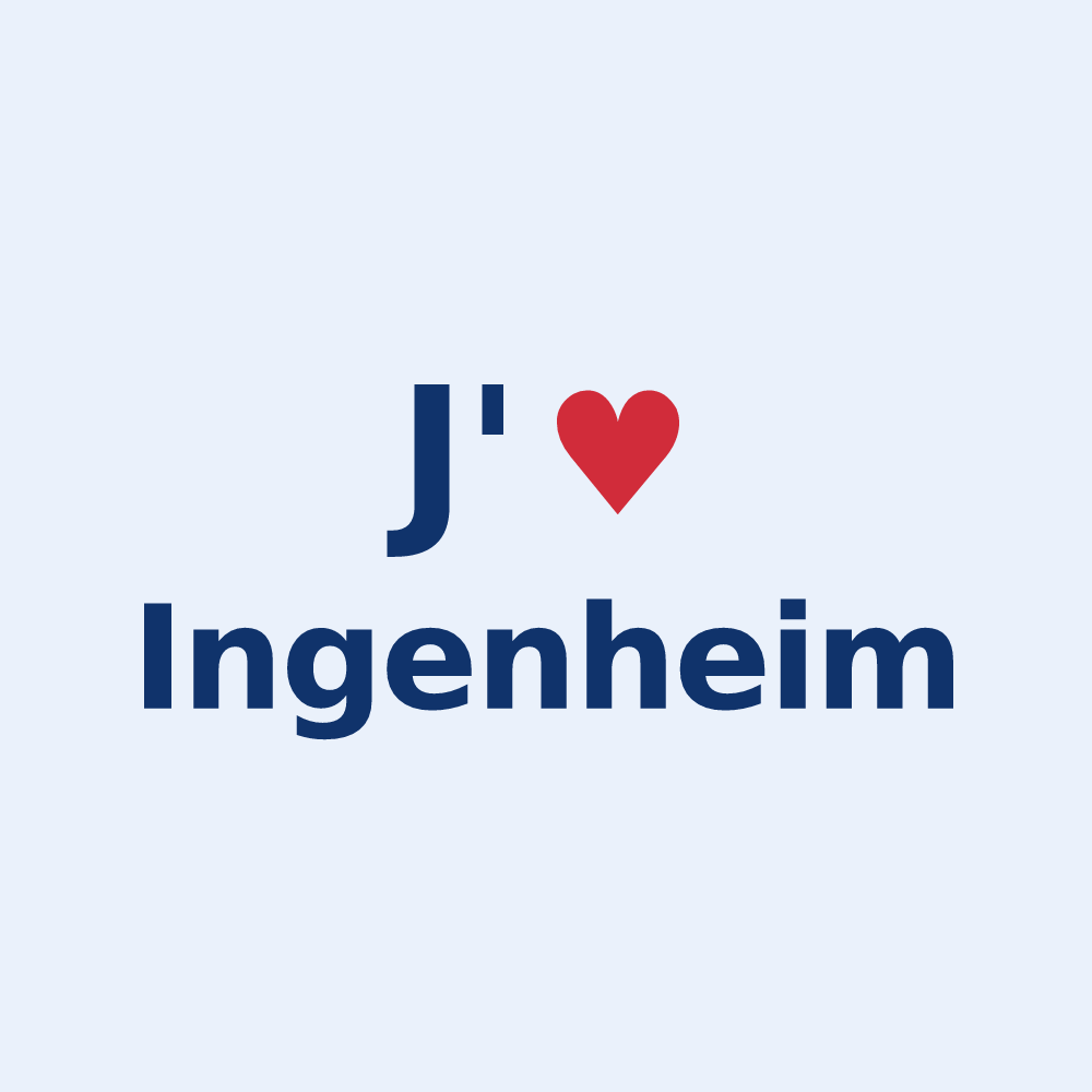 Sticker personnalisé Ingenheim — design J'aime Ingenheim