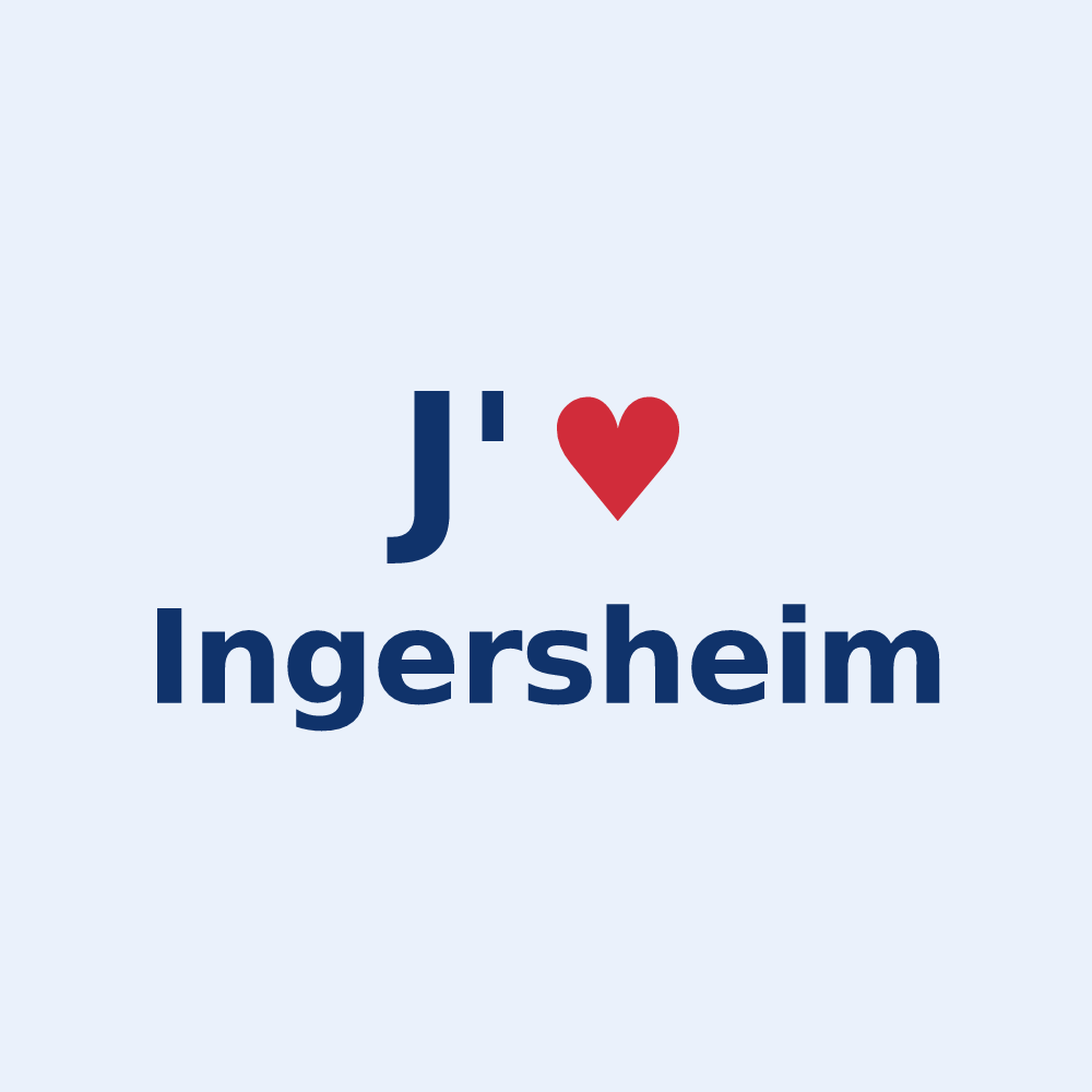 Sticker personnalisé Ingersheim — design J'aime Ingersheim