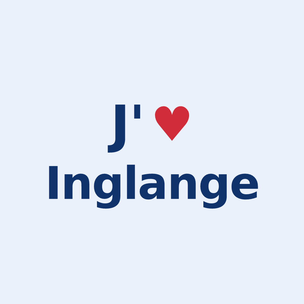 Sticker personnalisé Inglange — design J'aime Inglange