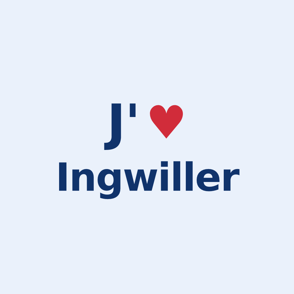 Sticker personnalisé Ingwiller — design J'aime Ingwiller