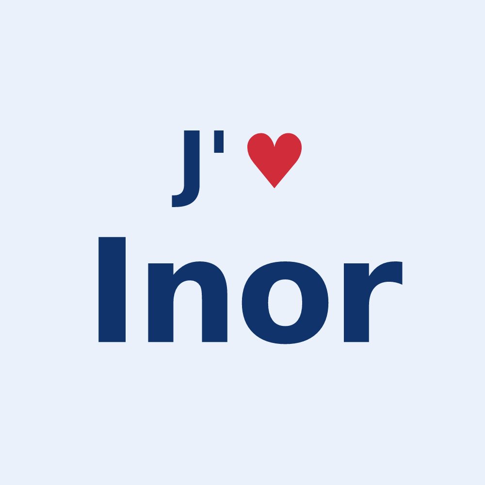 Sticker personnalisé Inor — design J'aime Inor