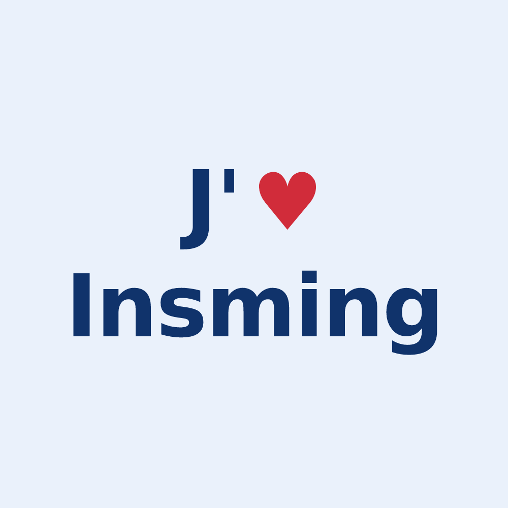 Sticker personnalisé Insming — design J'aime Insming