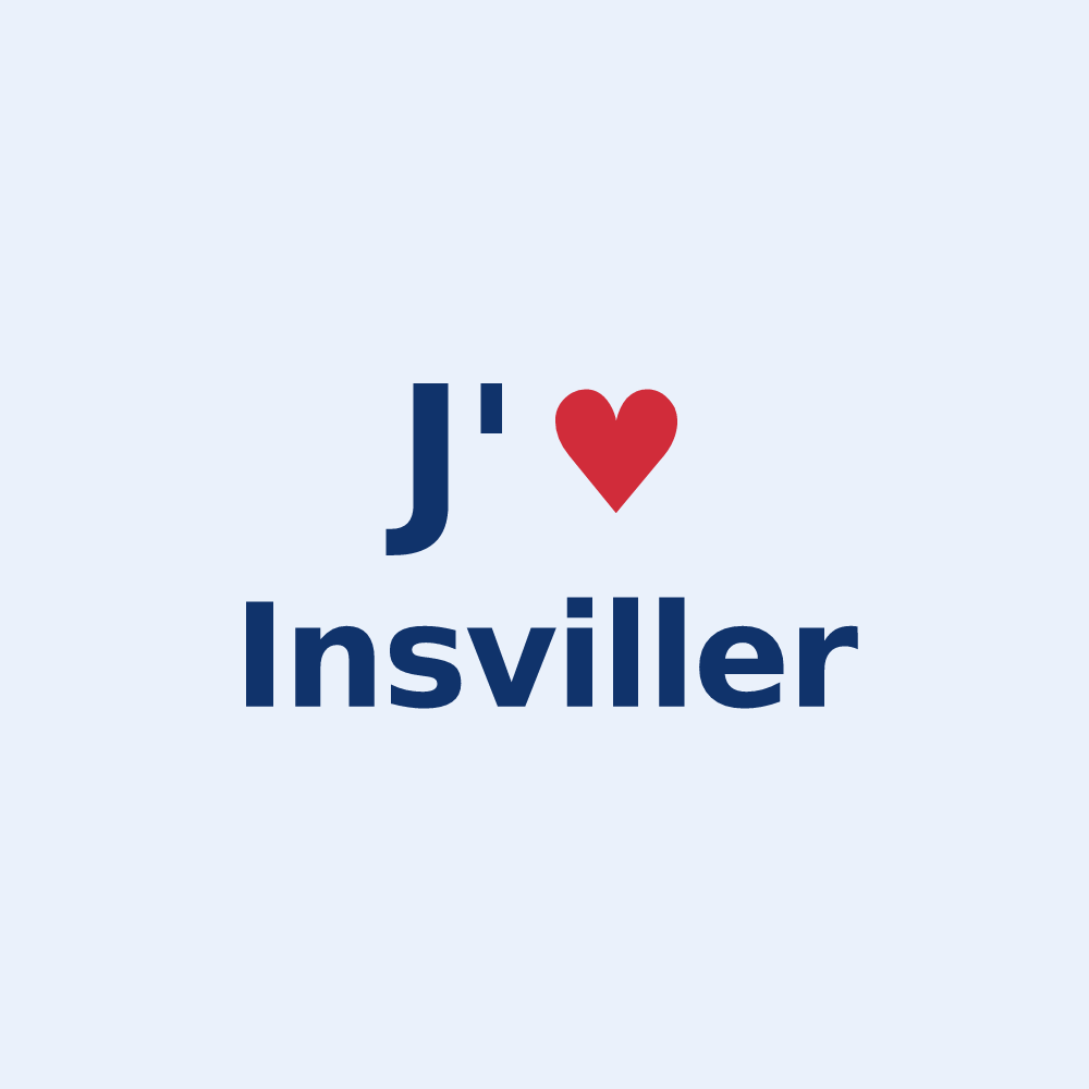 Sticker personnalisé Insviller — design J'aime Insviller