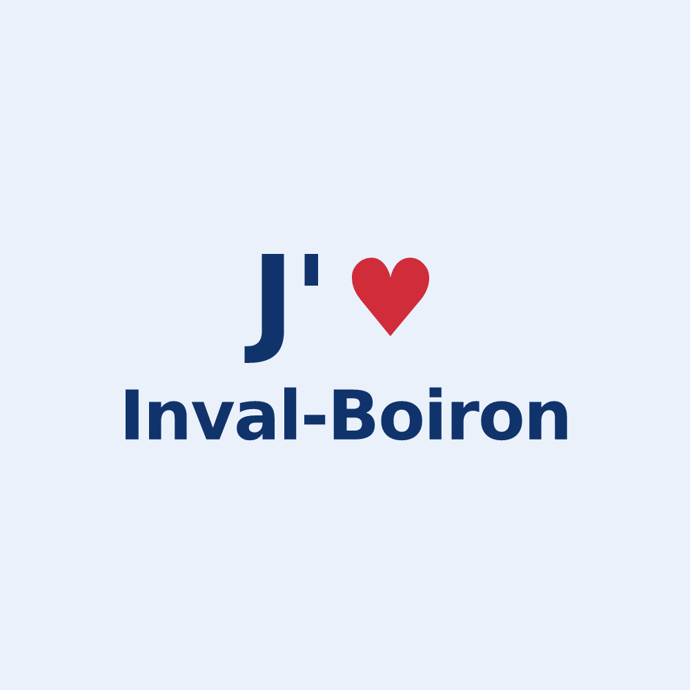 Sticker personnalisé Inval-Boiron — design J'aime Inval-Boiron