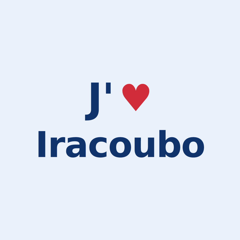 Sticker personnalisé Iracoubo — design J'aime Iracoubo