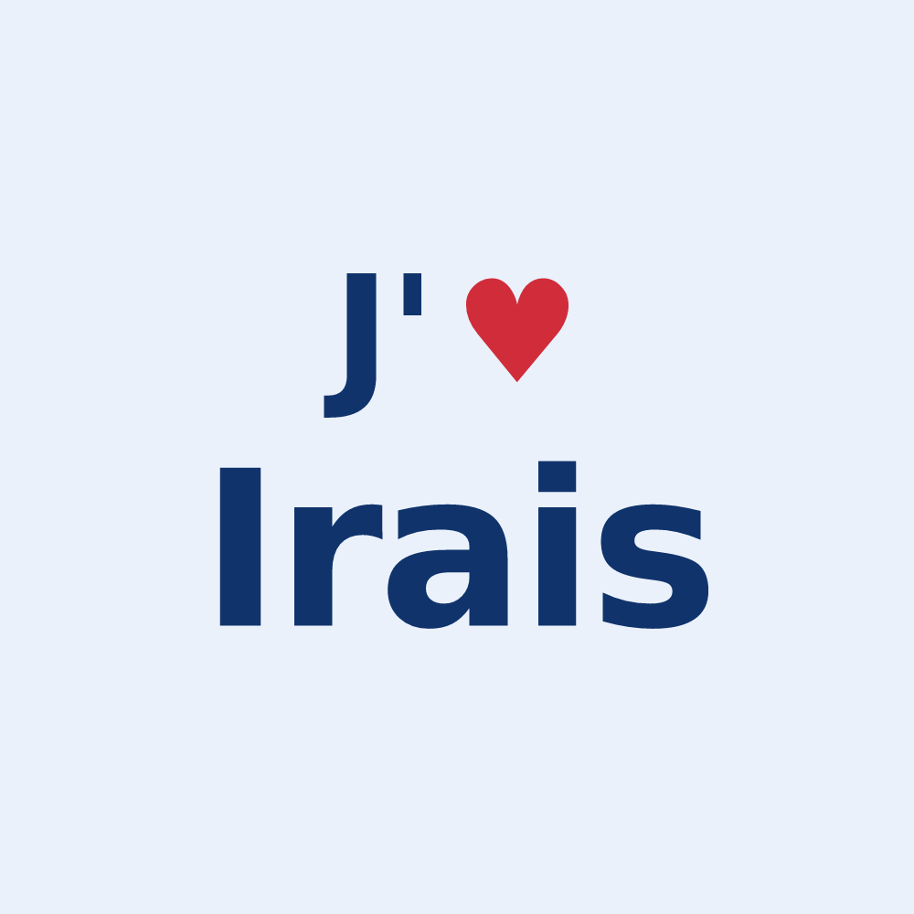 Sticker personnalisé Irais — design J'aime Irais