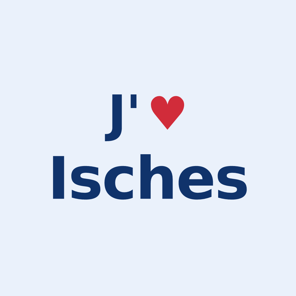 Sticker personnalisé Isches — design J'aime Isches
