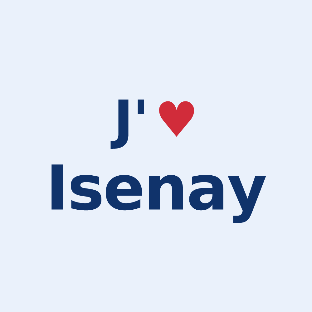 Sticker personnalisé Isenay — design J'aime Isenay