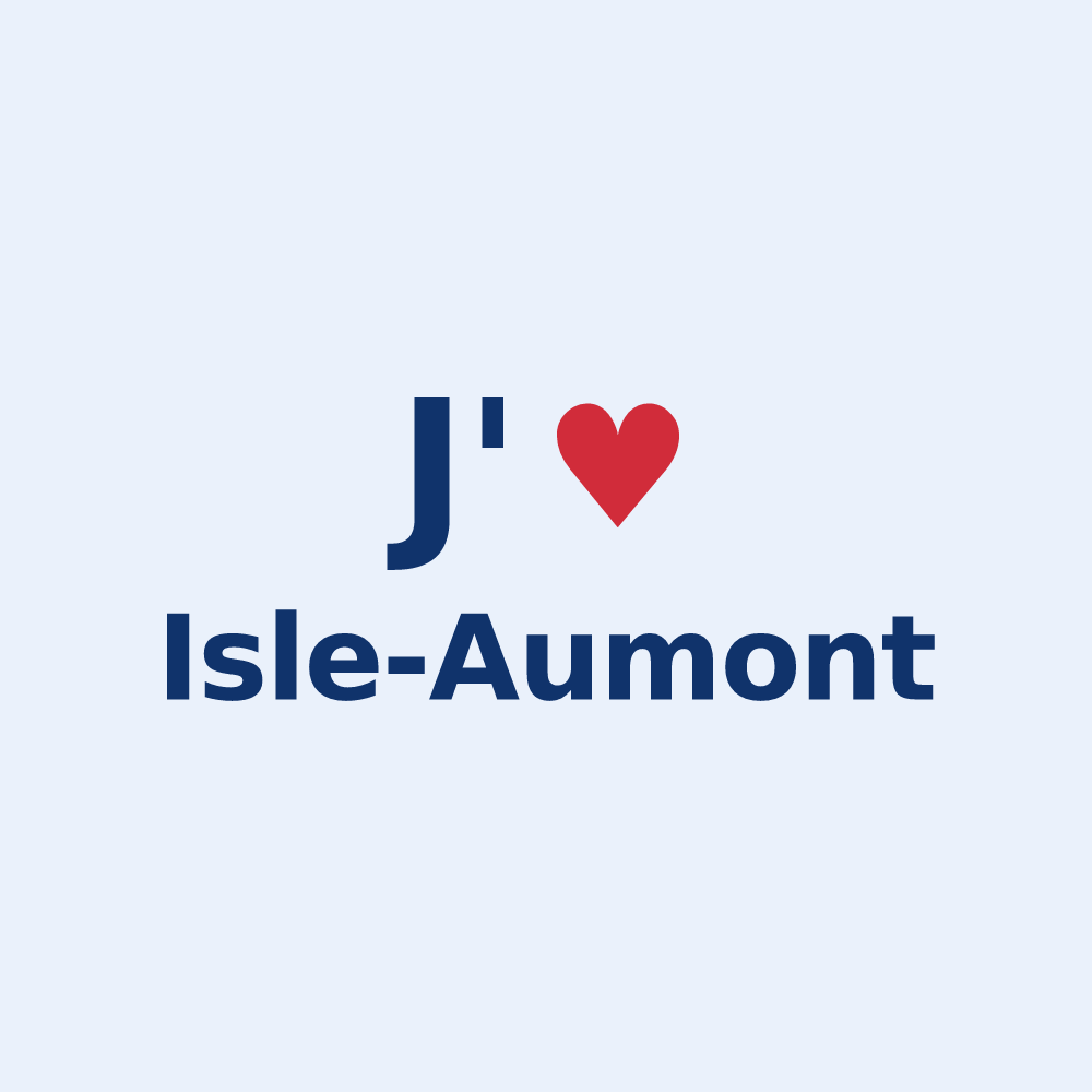 Sticker personnalisé Isle-Aumont — design J'aime Isle-Aumont