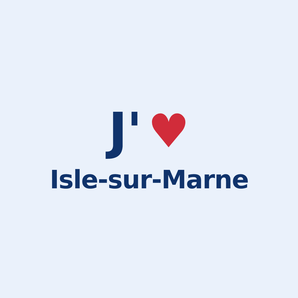 Sticker personnalisé Isle-sur-Marne — design J'aime Isle-sur-Marne