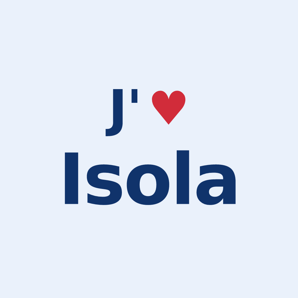Sticker personnalisé Isola — design J'aime Isola