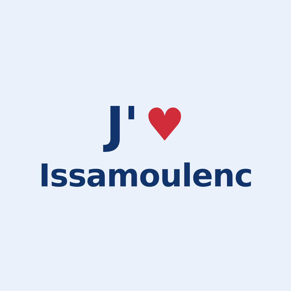 Sticker personnalisé Issamoulenc — design J'aime Issamoulenc